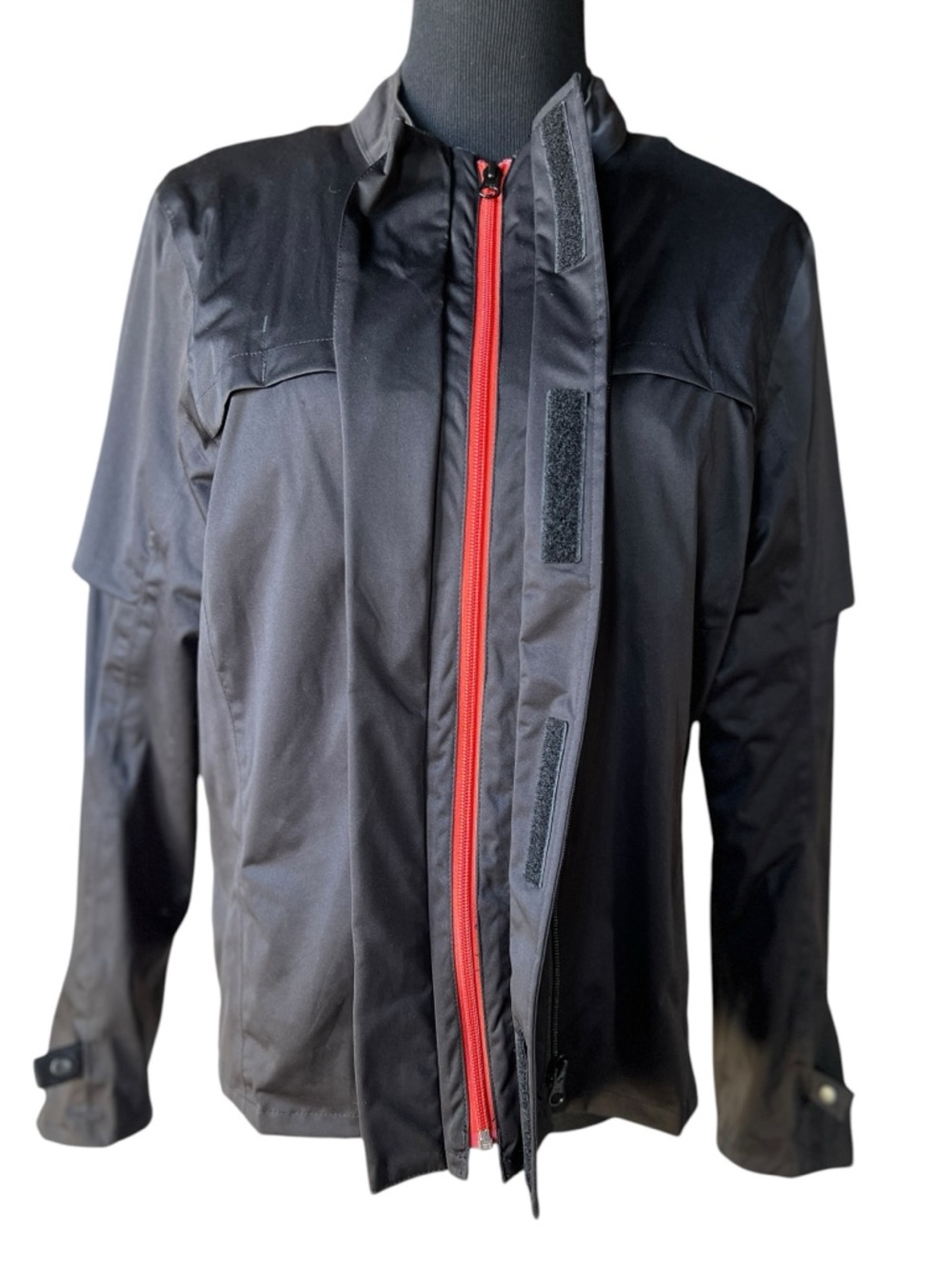 Harley-Davidson Black Bomber Jacket with Red Center Zip